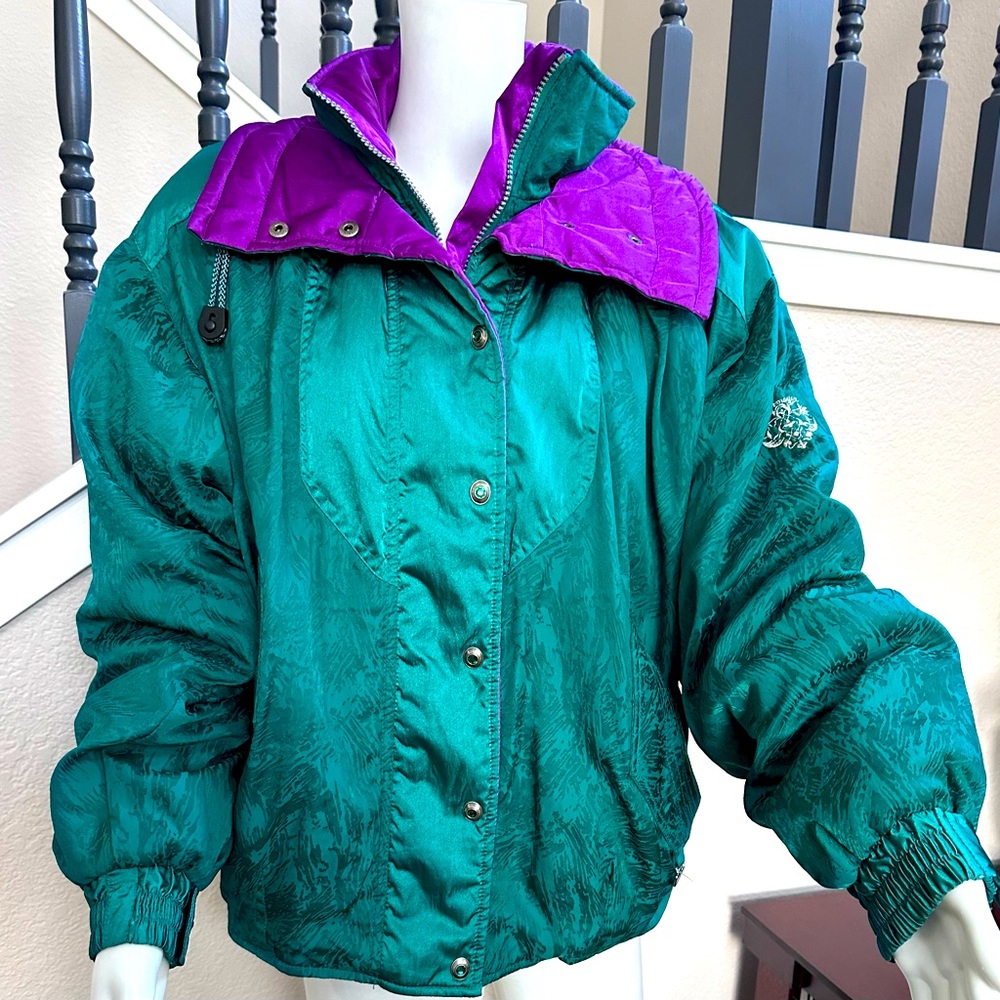 Obermeyer Green and Purple Ski Jacket